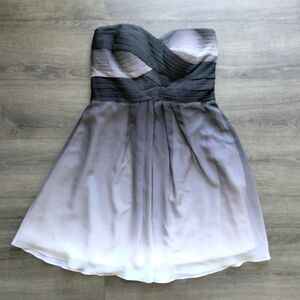 Cocomelody Grey Sweetheart Knee Length Strapless Party Cocktail Dress Size L